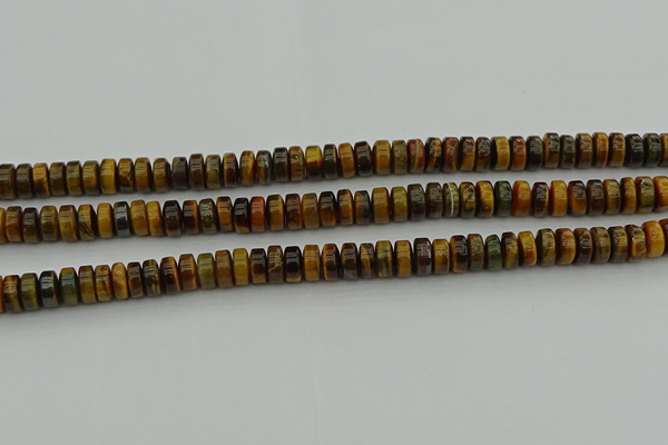 CRB435 15.5 inches 5*8mm rondelle yellow tiger eye beads