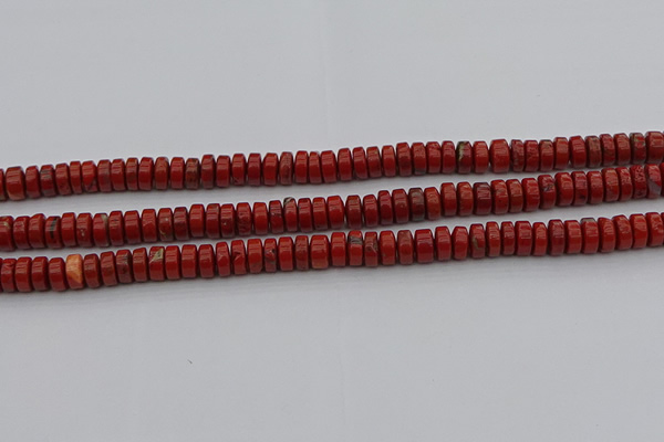 CRB438 15.5 inches 5*8mm rondelle red jasper beads wholesale