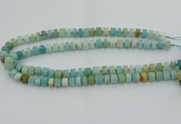 CRB469 15.5 inche 6*10mm tyre matte amazonite gemstone beads