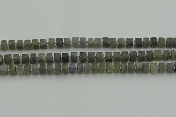 CRB483 15.5 inches 6*10mm tyre labradorite gemstone beads