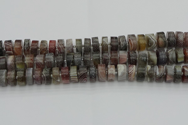 CRB491 15.5 inches 8*16mm tyre matte botswana agate beads wholesale