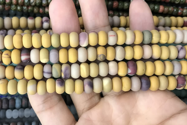CRB5022 15.5 inches 4*6mm rondelle matte mookaite beads wholesale