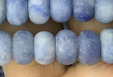 CRB5055 15.5 inches 5*8mm rondelle matte blue aventurine beads