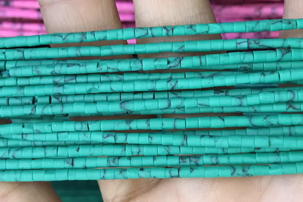 CRB5523 15 inches 2*2mm heishi synthetic turquoise beads wholesale
