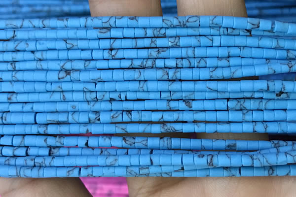 CRB5529 15 inches 2*2mm heishi synthetic turquoise beads wholesale