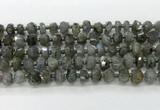 CRB5652 15.5 inches 5*8mm-6*10mm faceted rondelle labradorite beads wholesale