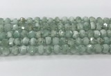 CRB5654 15.5 inches 5*8mm-6*10mm faceted rondelle green angel skin beads wholesale