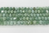 CRB5658 15.5 inches 6*10mm-7*11mm faceted rondelle jade beads wholesale