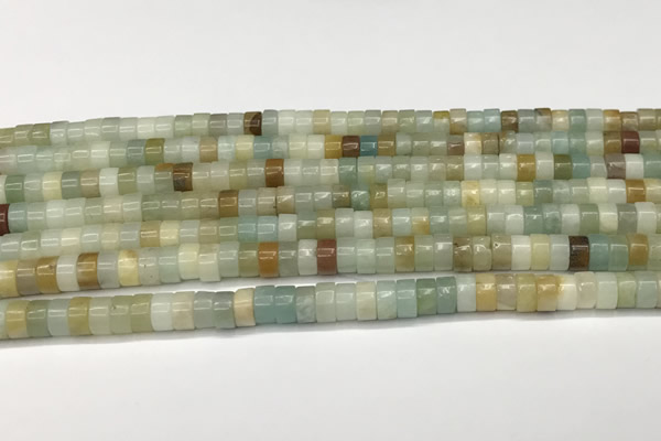 CRB5680 15 inches 4*6mm heishi amazonite beads wholesale