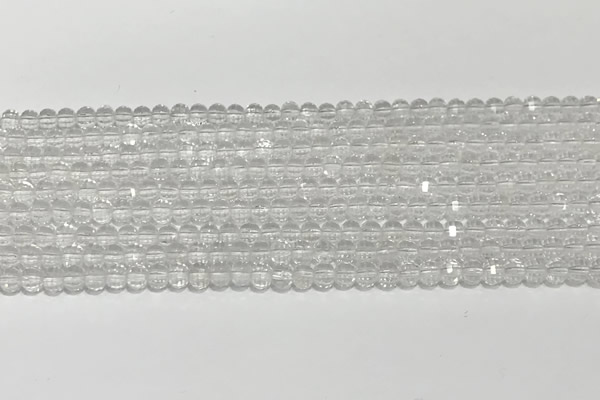 CRB5691 15 inches 4*4mm white crystal beads wholesale