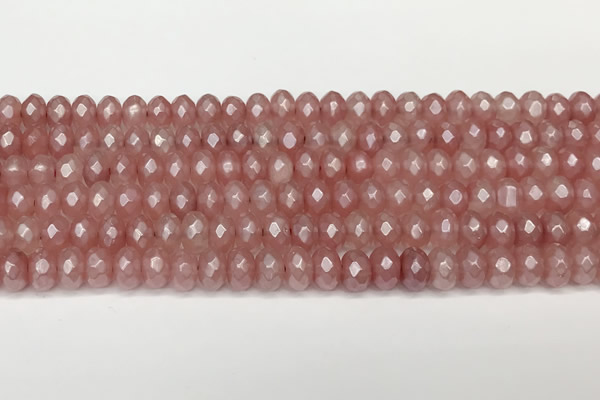 CRB5704 15 inches 5*8mm faceted rondelle AB-color volcano cherry quartz beads