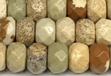 CRB5802 15 inches 4*6mm, 5*8mm, 6*10mm faceted rondelle picture jasper beads