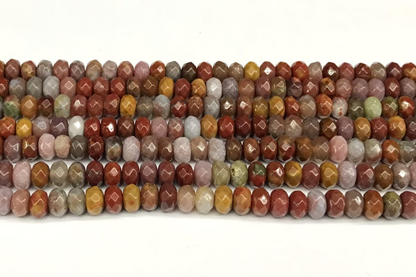 CRB5808 15 inches 4*6mm, 5*8mm faceted rondelle agate beads