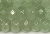 CRB5816 15 inches 4*6mm, 5*8mm, 6*10mm faceted rondelle green aventurine jade beads