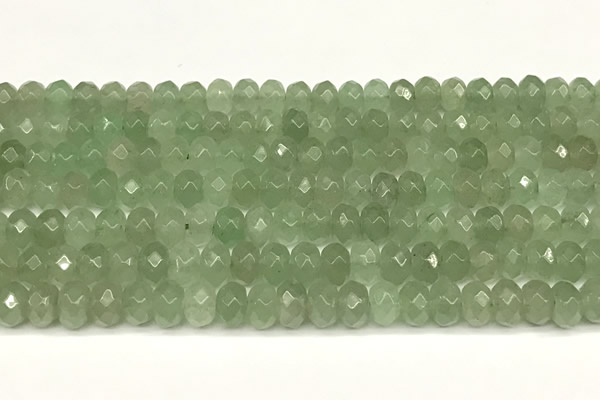 CRB5816 15 inches 4*6mm, 5*8mm, 6*10mm faceted rondelle green aventurine jade beads