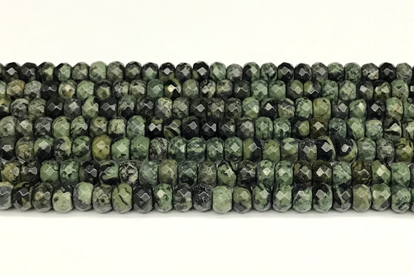 CRB5819 15 inches 4*6mm, 5*8mm, 6*10mm faceted rondelle kambaba jasper beads