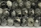 CRB5822 15 inches 4*6mm, 5*8mm, 6*10mm faceted rondelle black labradorite beads