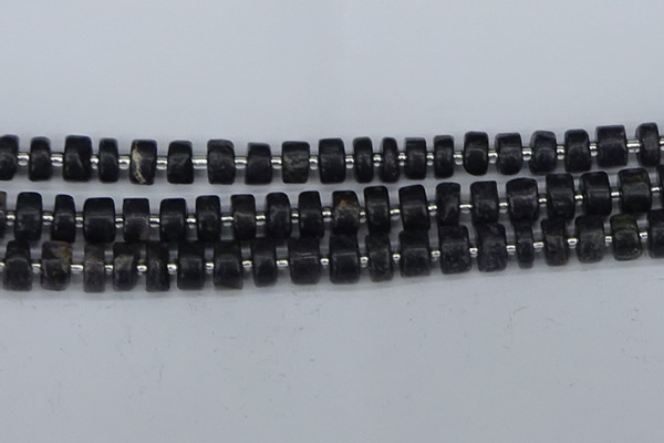 CRB632 15.5 inches 6*10mm tyre charoite gemstone beads