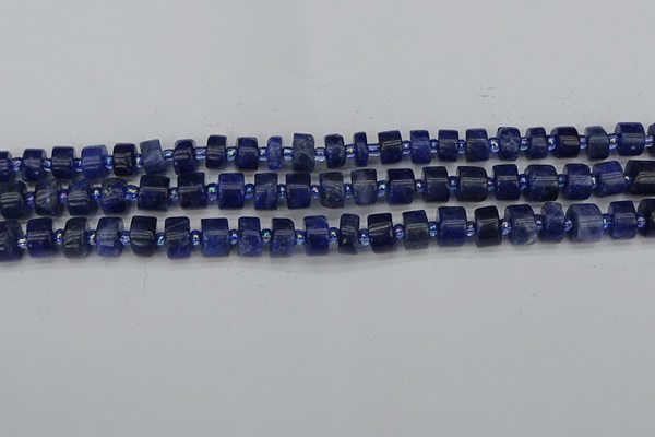 CRB638 15.5 inches 5*8mm tyre sodalite gemstone beads