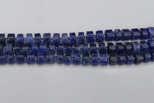 CRB640 15.5 inches 6*12mm tyre sodalite gemstone beads