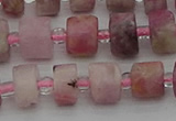 CRB657 15.5 inches 5*8mm tyre pink tourmaline gemstone beads