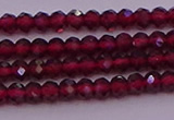 CRB704 15.5 inches 2*3mm faceted rondelle red garnet beads