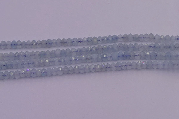CRB711 15.5 inches 2.5*4mm faceted rondelle aquamarine beads