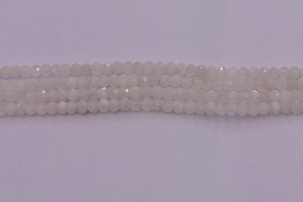 CRB712 15.5 inches 3*4mm faceted rondelle white moonstone beads