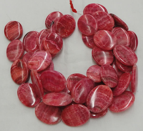 CRC09 16 inches 30*40mm oval rhodochrosite gemstone beads wholesale
