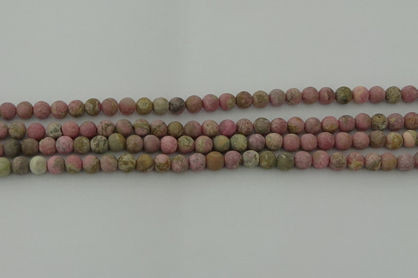 CRC1001 15.5 inches 6mm round matte rhodochrosite gemstone beads