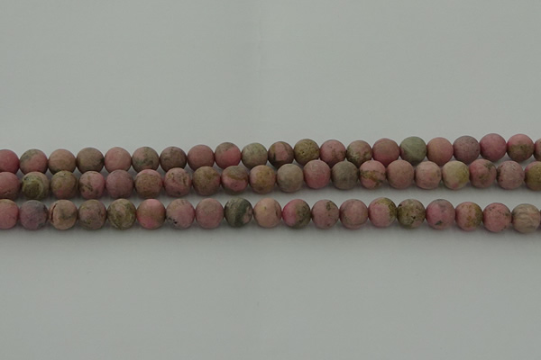 CRC1002 15.5 inches 8mm round matte rhodochrosite gemstone beads