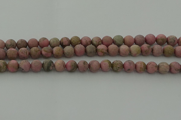 CRC1003 15.5 inches 10mm round matte rhodochrosite gemstone beads
