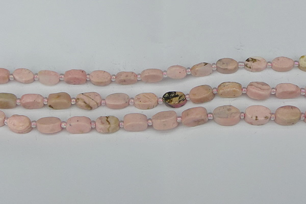 CRC1010 15.5 inches 8*10mm oval rhodochrosite gemstone beads