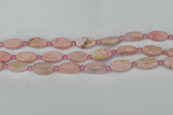 CRC1011 15.5 inches 8*16mm oval rhodochrosite gemstone beads