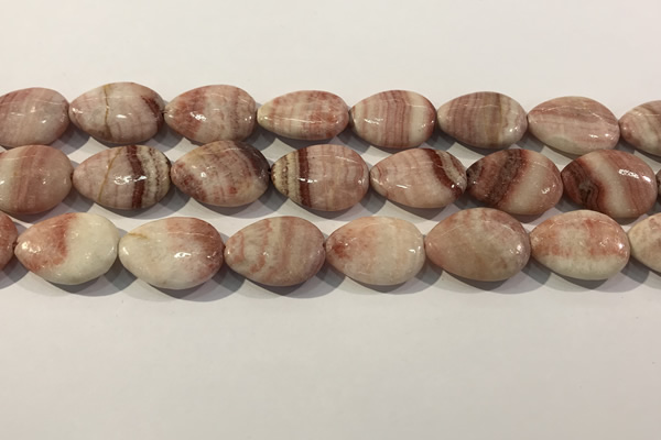 CRC1087 15.5 inches 18*25mm flat teardrop rhodochrosite beads