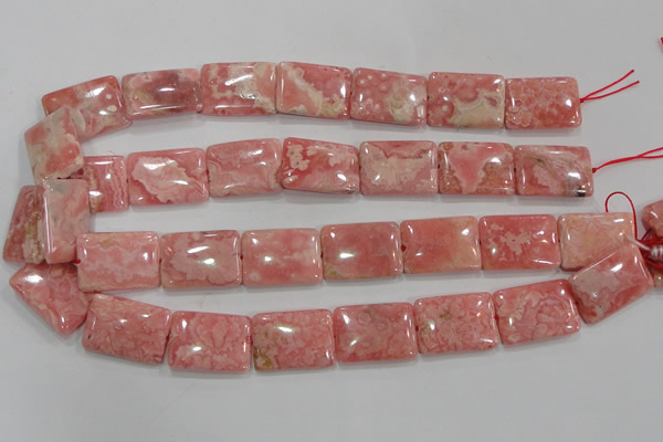 CRC110 15.5 inches 18*25mm rectangle natural argentina rhodochrosite beads