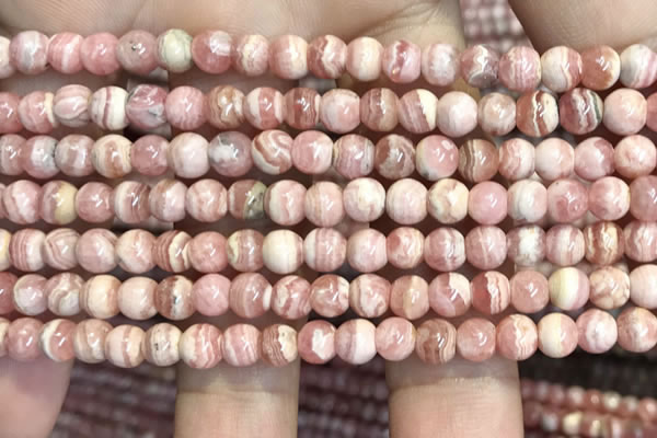 CRC1156 15.5 inches 5mm round rhodochrosite gemstone beads