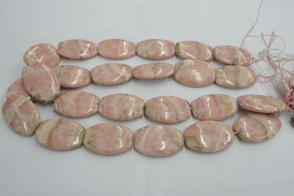 CRC157 15.5 inches 25*35mm flat drum Argentina rhodochrosite beads