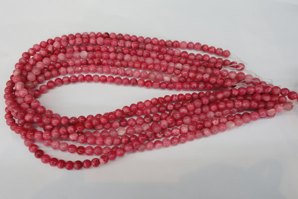 CRC18 15.5 inches 6mm round dyed rhodochrosite gemstone beads
