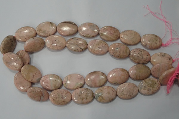 CRC307 15.5 inches 18*25mm oval Peru rhodochrosite beads