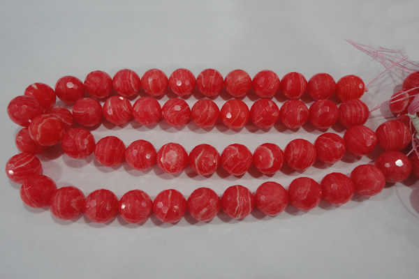 CRC516 15.5 inches 16mm faceted round synthetic rhodochrosite beads