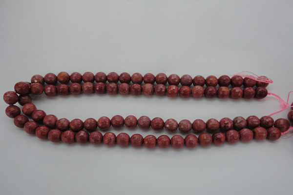 CRC803 15.5 inches 10mm faceted round Brazilian rhodochrosite beads