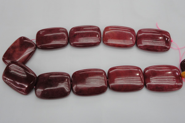 CRC827 15.5 inches 30*40mm rectangle Brazilian rhodochrosite beads