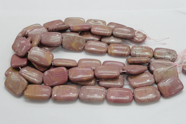 CRC83 15.5 inches 22*30mm rectangle rhodochrosite gemstone beads
