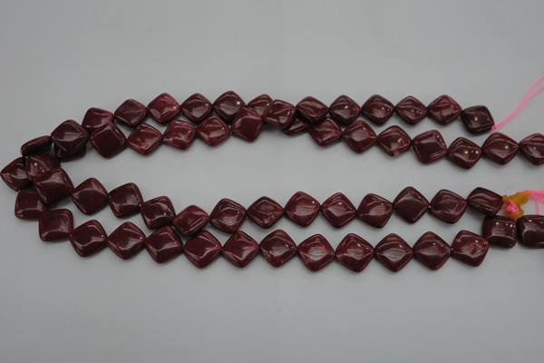 CRC840 15.5 inches 12*12mm diamond Brazilian rhodochrosite beads