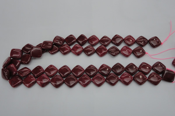 CRC841 15.5 inches 14*14mm diamond Brazilian rhodochrosite beads