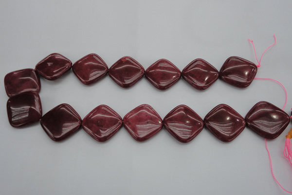 CRC842 15.5 inches 25*25mm diamond Brazilian rhodochrosite beads
