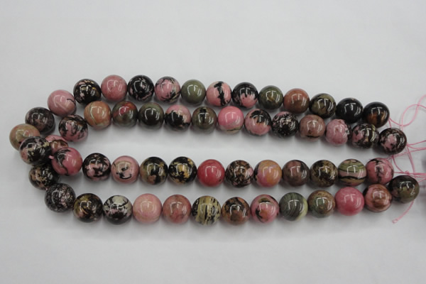 CRD04 15.5 inches 12mm round natural rhodonite gemstone beads