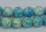 CRF104 15.5 inches 12mm round dyed rain flower stone beads wholesale