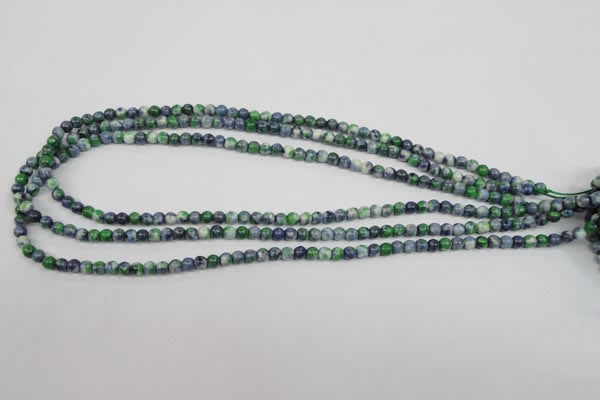 CRF150 15.5 inches 4mm round dyed rain flower stone beads wholesale